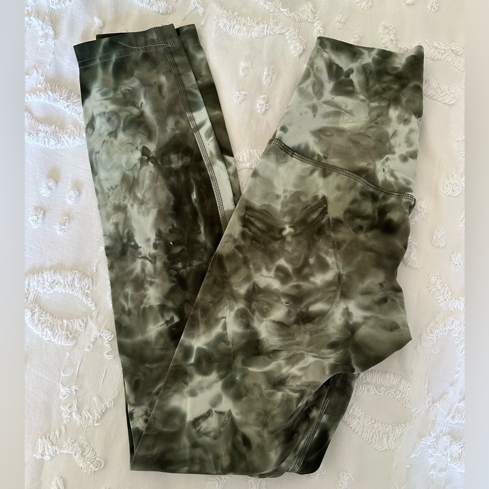 Lululemon align leggings green tie dye
